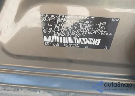 2010 Toyota Rav4 из США, поврежденный, VIN 2T3BF4DV9AW052941